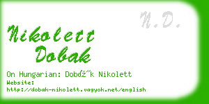 nikolett dobak business card